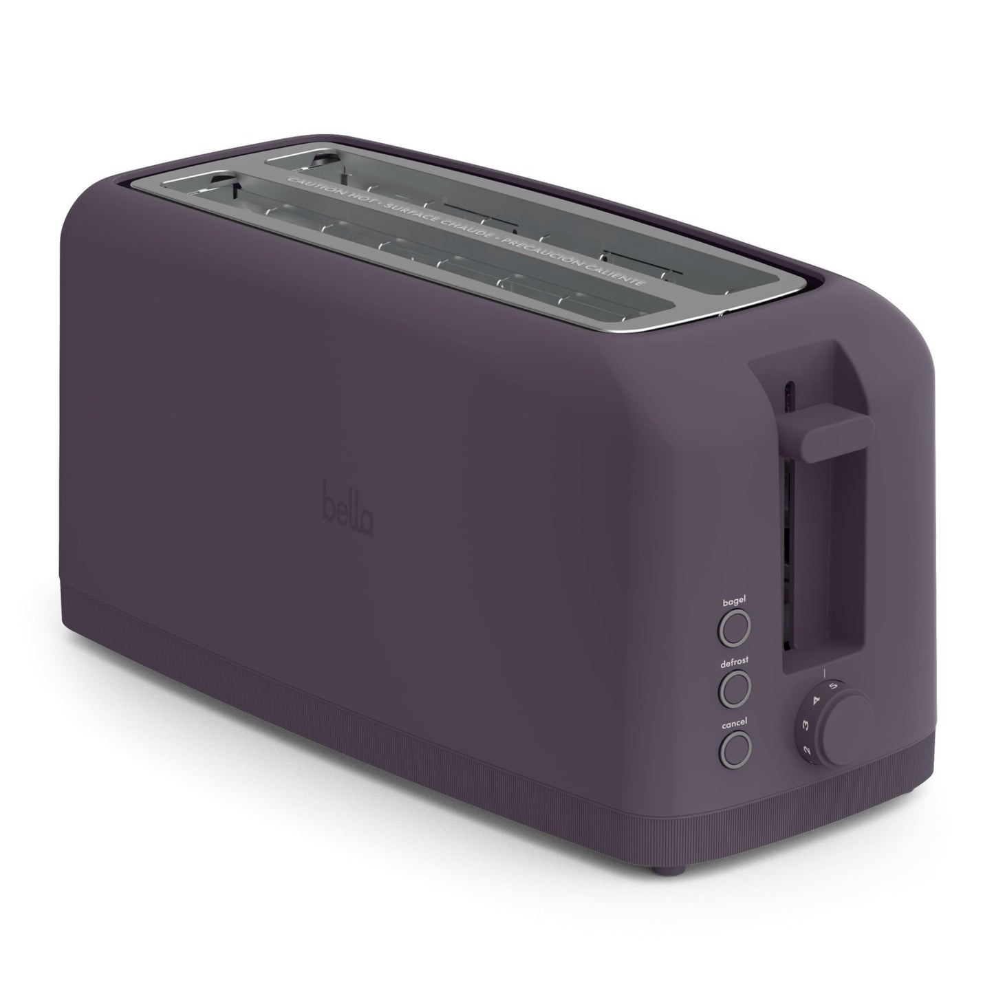 Slim 4 Slice Toaster Extra Long & Wide Slots, Fits Anywhere, Plum Color1