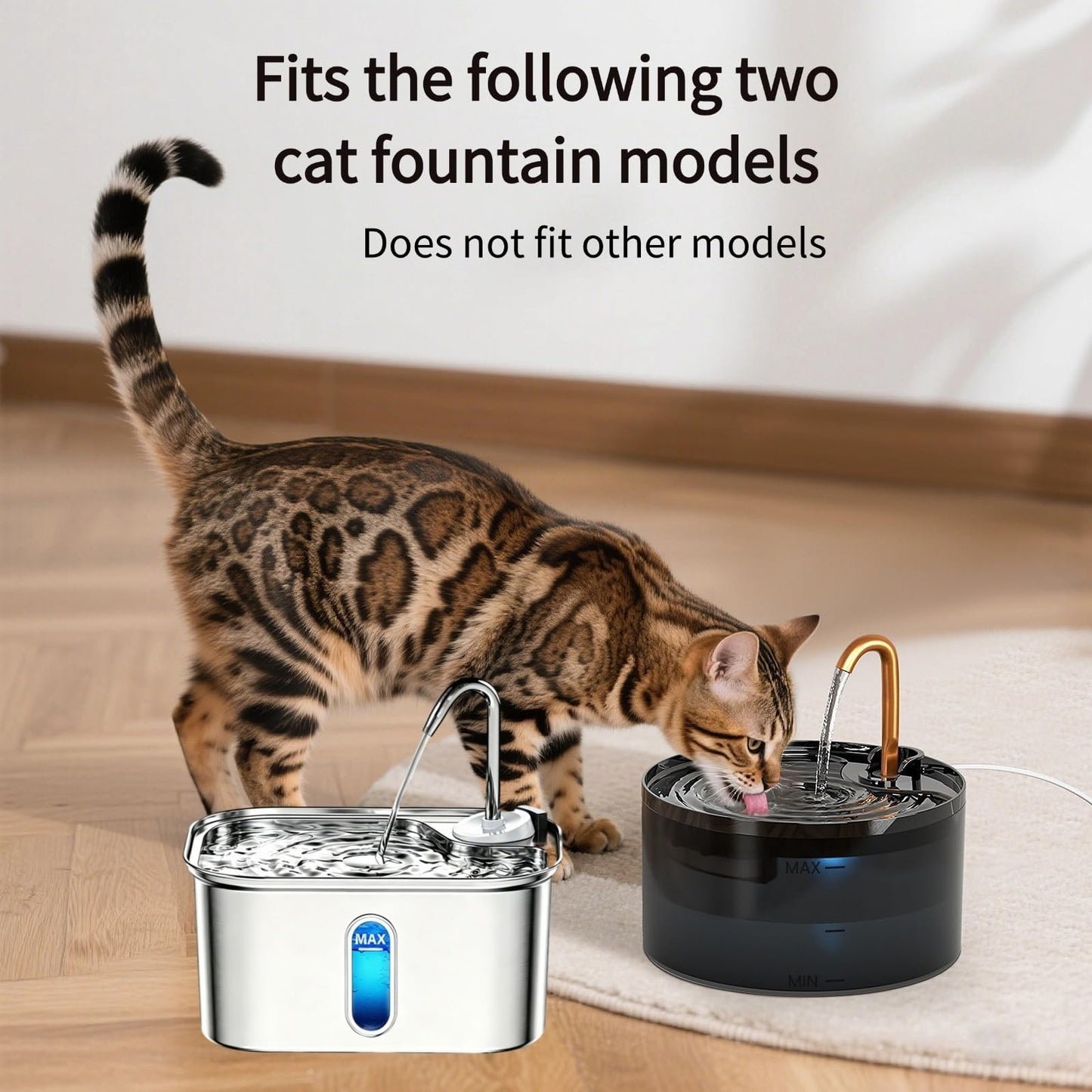 Cat Fountain Filter Replacement 24 Pack + Sponges, Compatible with S003/S005, Pe2
