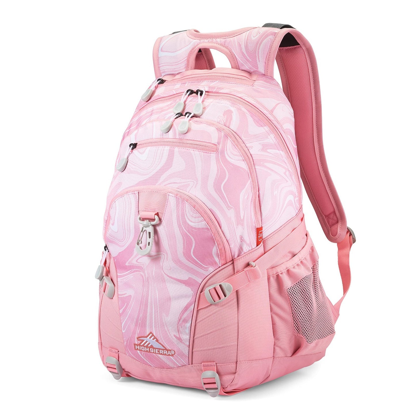 Versatile Pink Marble Backpack for Travel & Work, Tablet Sleeve, One Size1