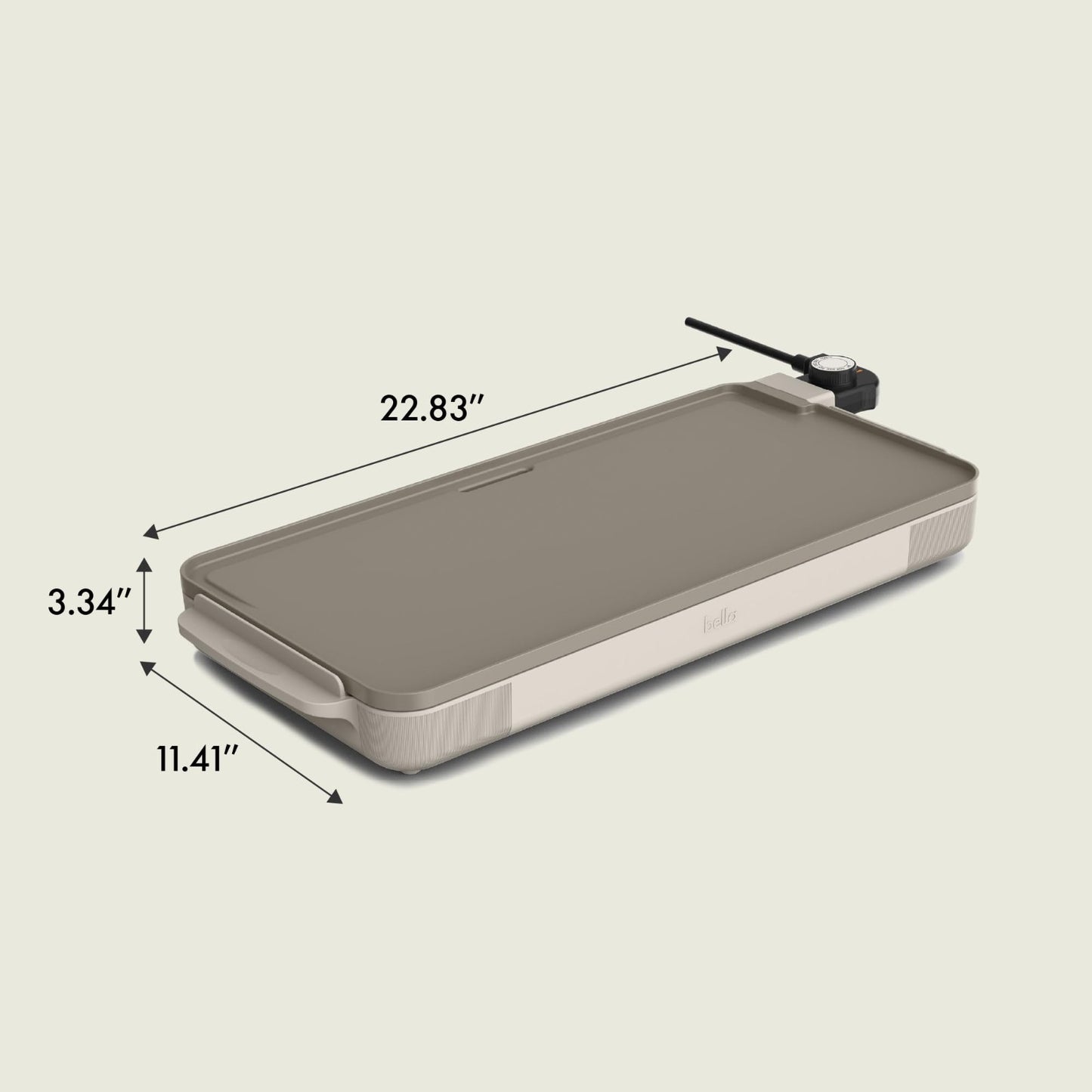 Electric Griddle 12"x22" Nonstick, Removable Probe, Dishwasher-Safe Tray, 1500W2