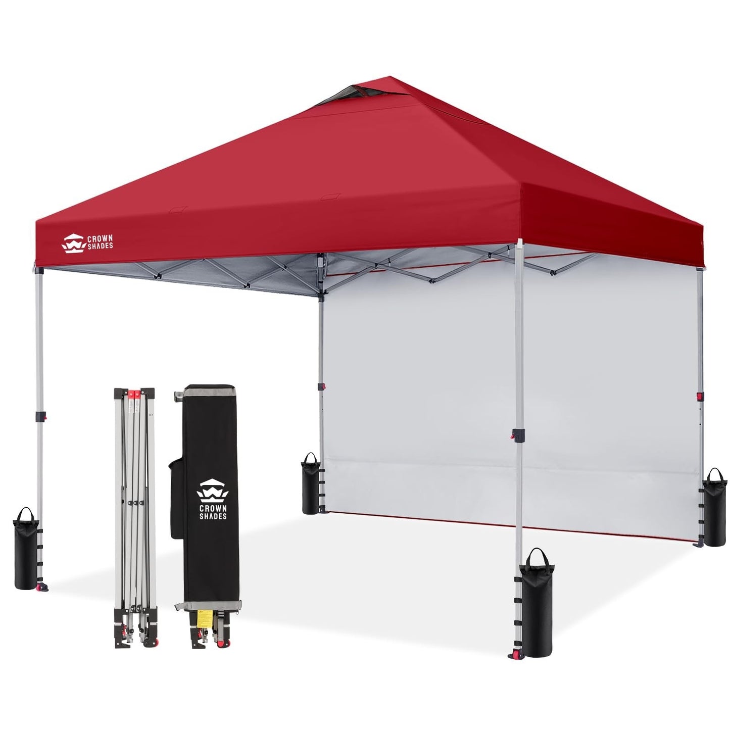 10x10 Pop Up Canopy Tent with Side Wall, Easy Setup Outdoor Shelter for Events,1