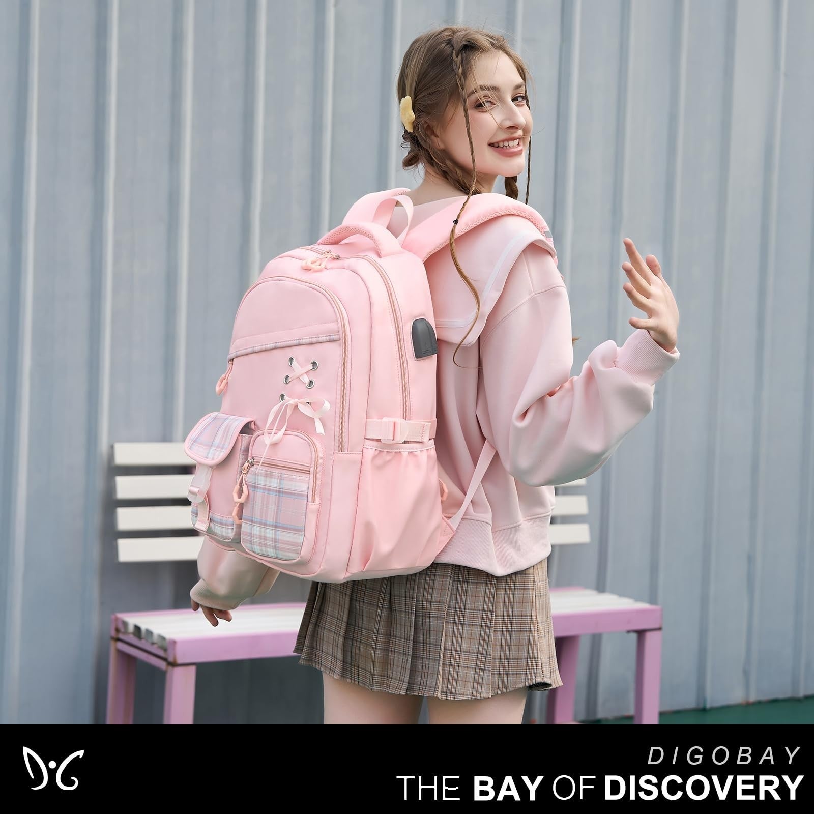 3PCS Girls School Backpack Set with Lunch Box & Pencil Pouch   Stylish & Durable6