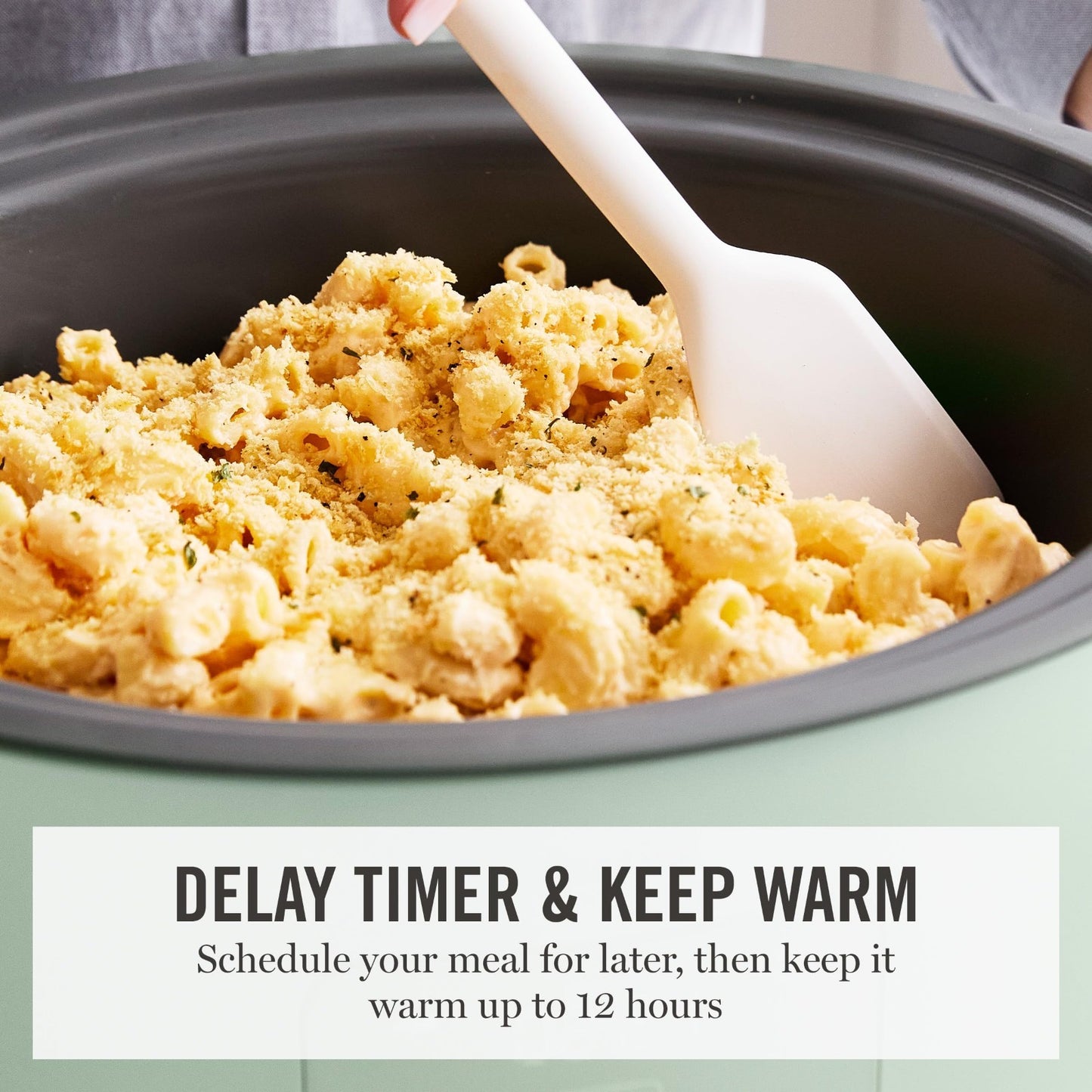 8 Quart Programmable Slow Cooker - Ceramic Nonstick, Timer, 3 Settings, Glass Li8