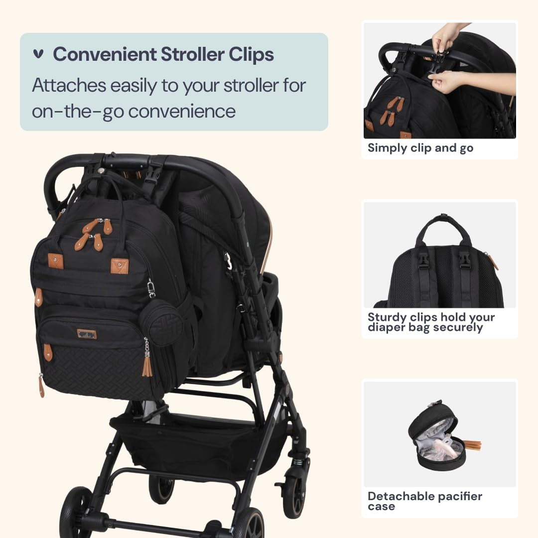 Extra Large Diaper Bag Backpack   Expandable Baby Tote with Changing Pad, Stroll6