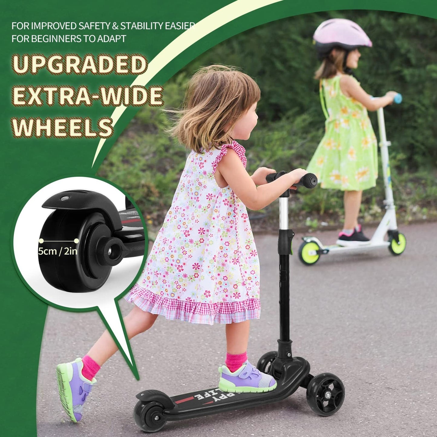 3-Wheel Kids Scooter Ages 3-10, Adjustable Height, Safe & Fun Ride-On Toy5