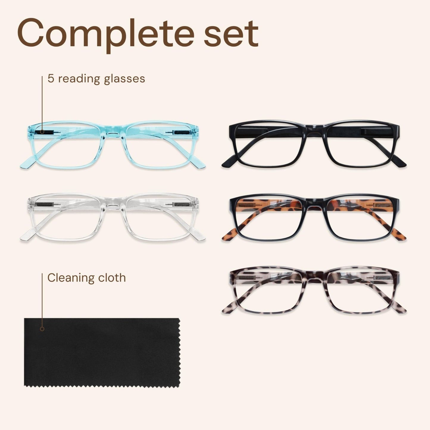 2.5x Professional Reading Glasses - Blue Light Blocking Computer Readers - FSA/H8