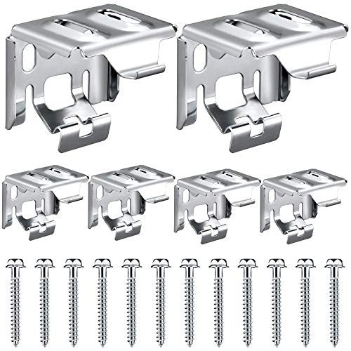 12 Mini Blind Brackets for Window Blinds with Screws - 1.18x1.18 Inch, Set of 121