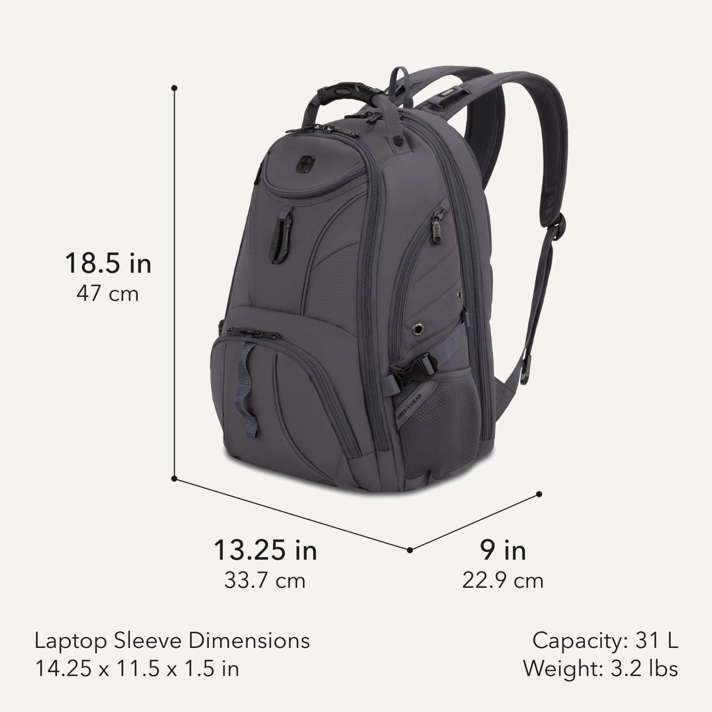 Large TSA Friendly Laptop Backpack for 17" Laptops, RFID Protection, Tablet Pock2