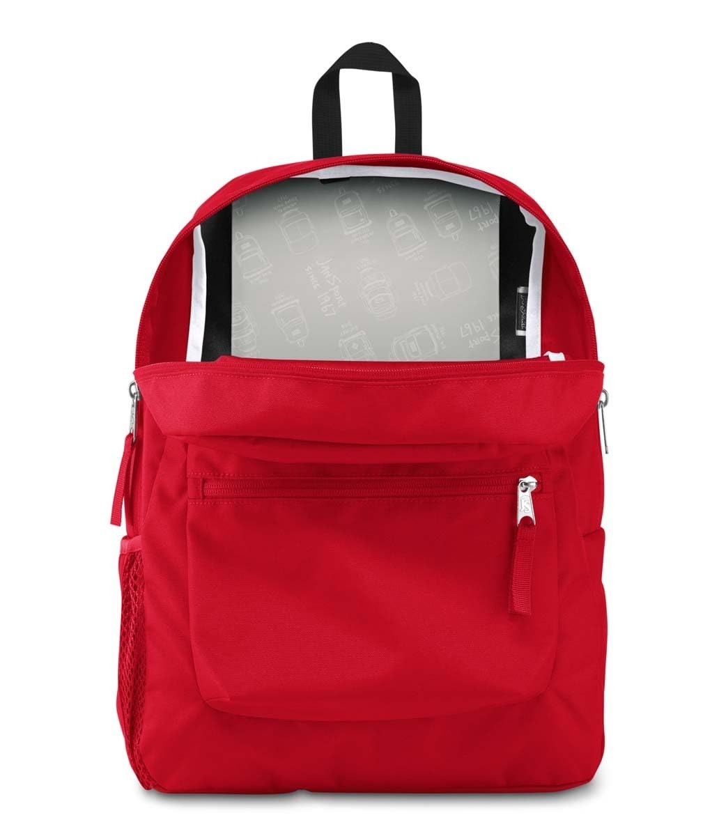 Versatile 17" Backpack   Spacious Main Compartment, Front Pocket, Stylish Red De2