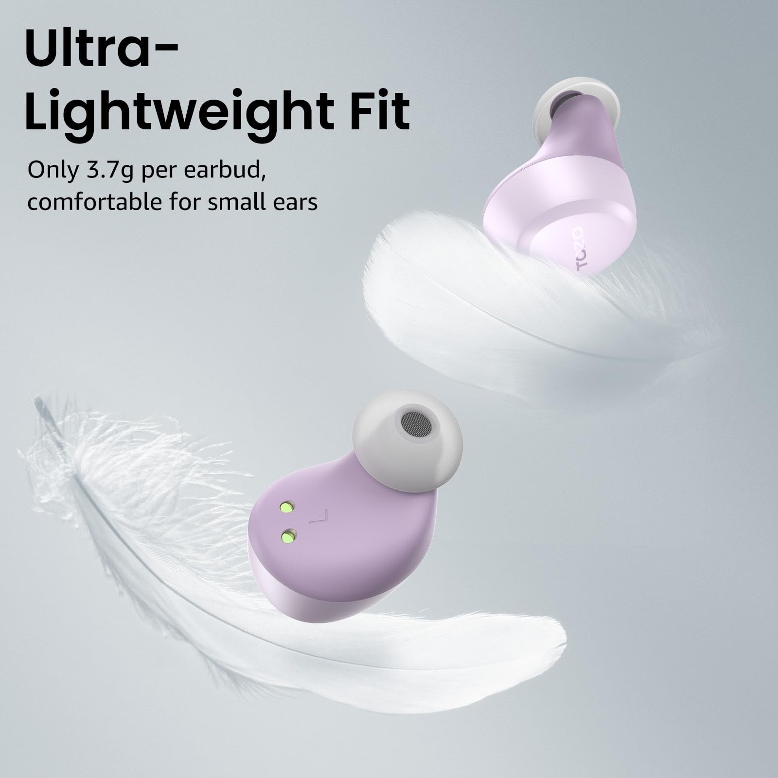 Wireless Earbuds Bluetooth 5.3, Lightweight IPX5 Waterproof Headphones, 2 Mics f7