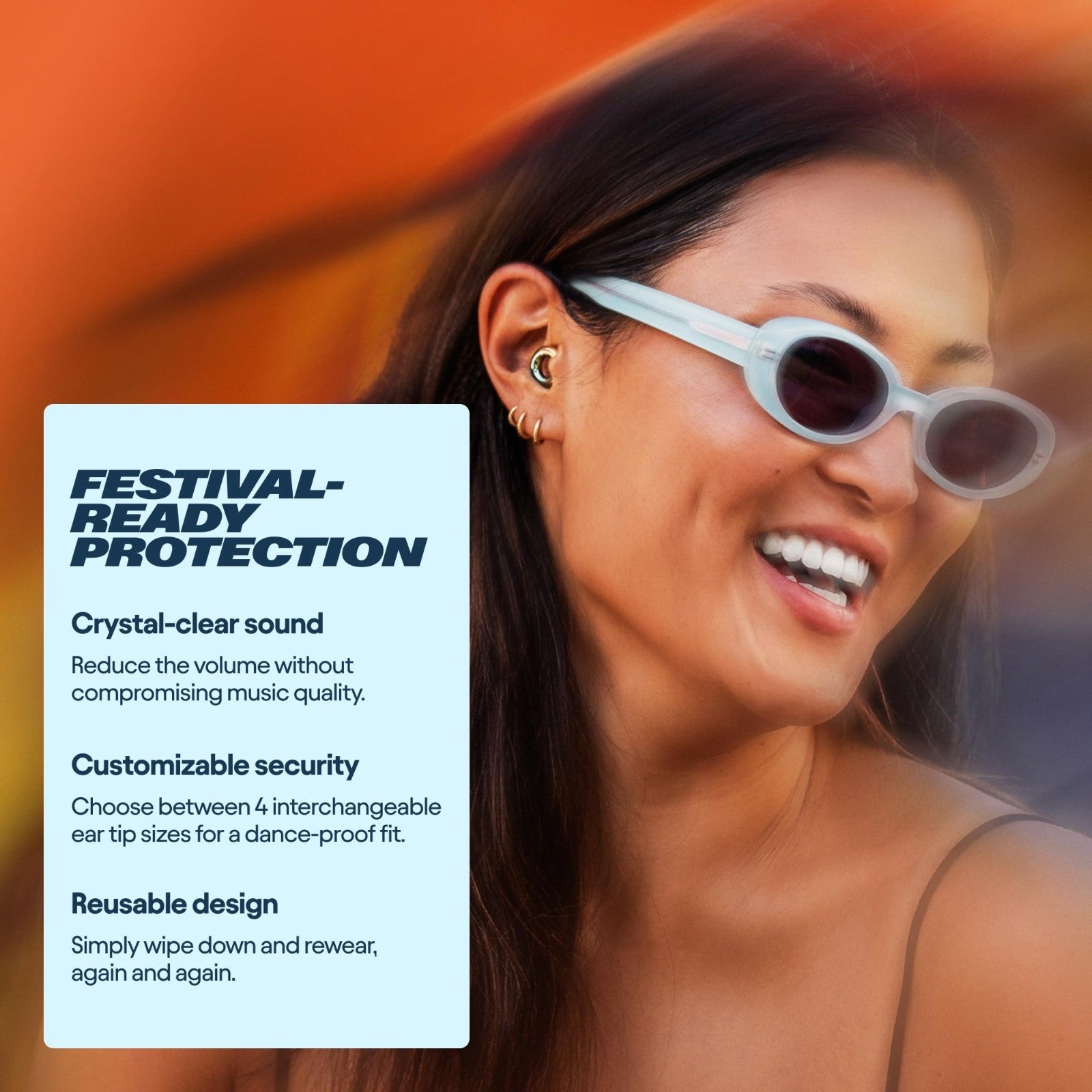 High Fidelity Ear Plugs for Concerts & Festivals | 17dB Noise Reduction, Stylish2