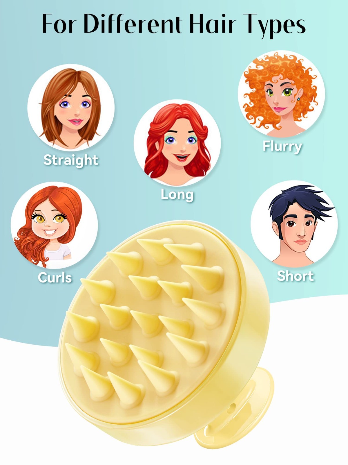 Scalp Massager with Soft Silicone Bristles   Promotes Hair Growth & Exfoliates S5