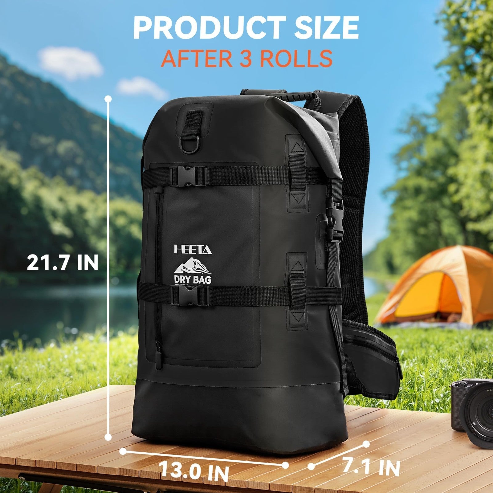 Waterproof 40L Dry Bag Backpack for Hiking, Kayaking, Travel & Camping Gear3