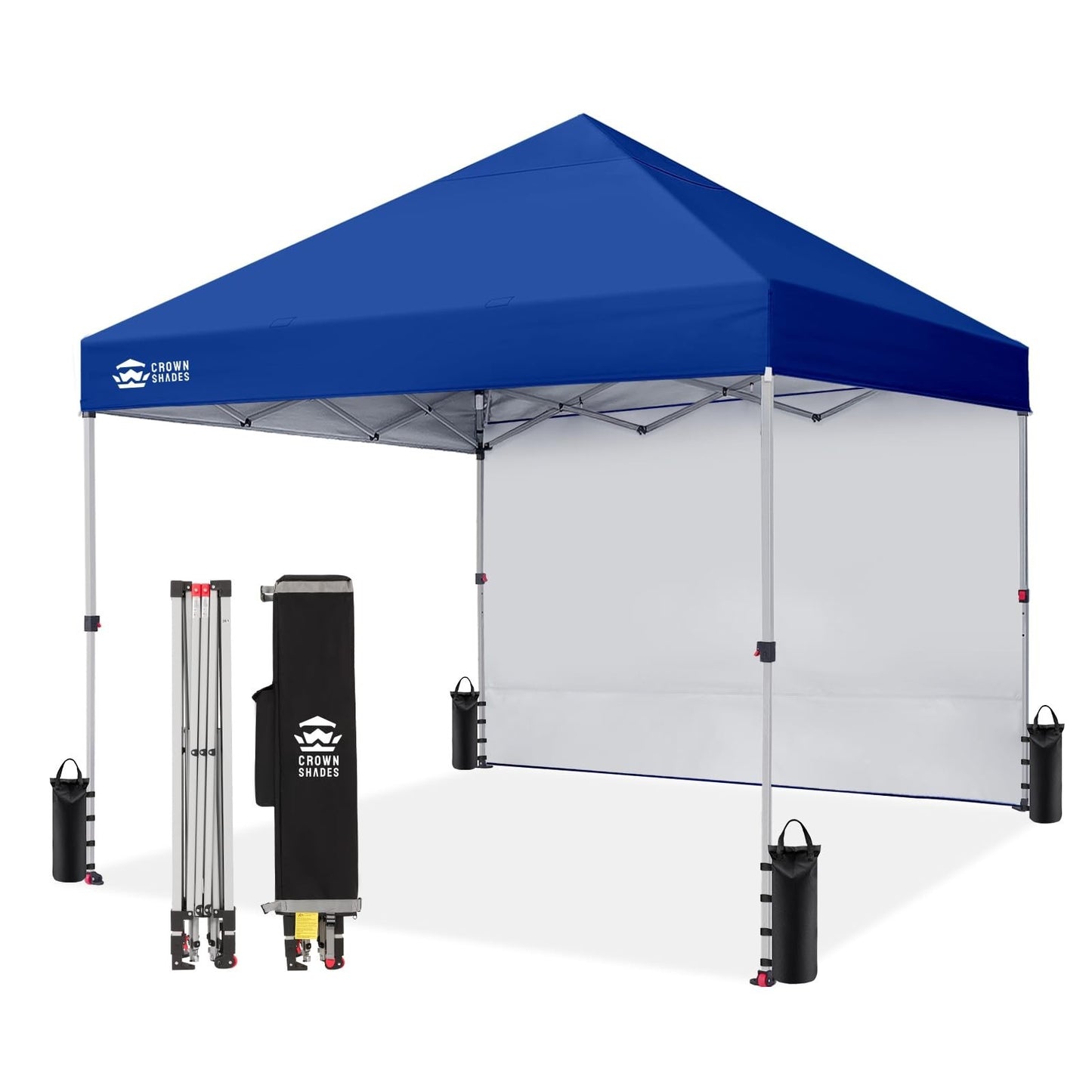 8x8 Pop Up Canopy Tent with Side Wall, Easy Setup Outdoor Gazebo, Beach Shade, N1