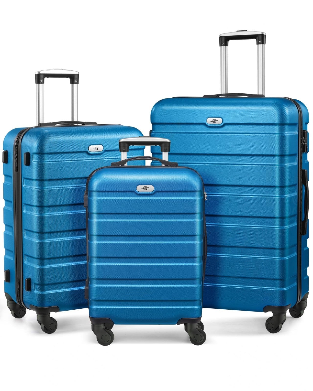 3 Piece Hard Shell Luggage Set with Spinner Wheels & TSA Lock - 20/24/28" Travel1