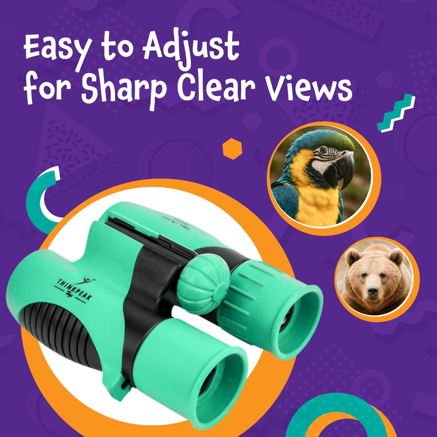 Compact Green Binoculars for Kids 3 12   STEM Outdoor Adventure Toy for Bird Wat3