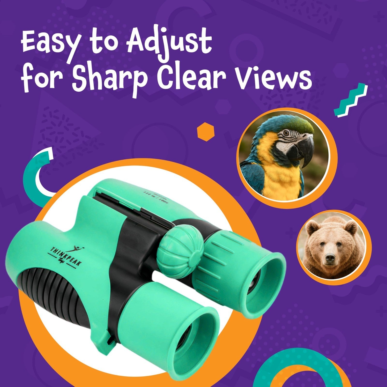 Compact Green Binoculars for Kids 3 12   STEM Outdoor Adventure Toy for Bird Wat3