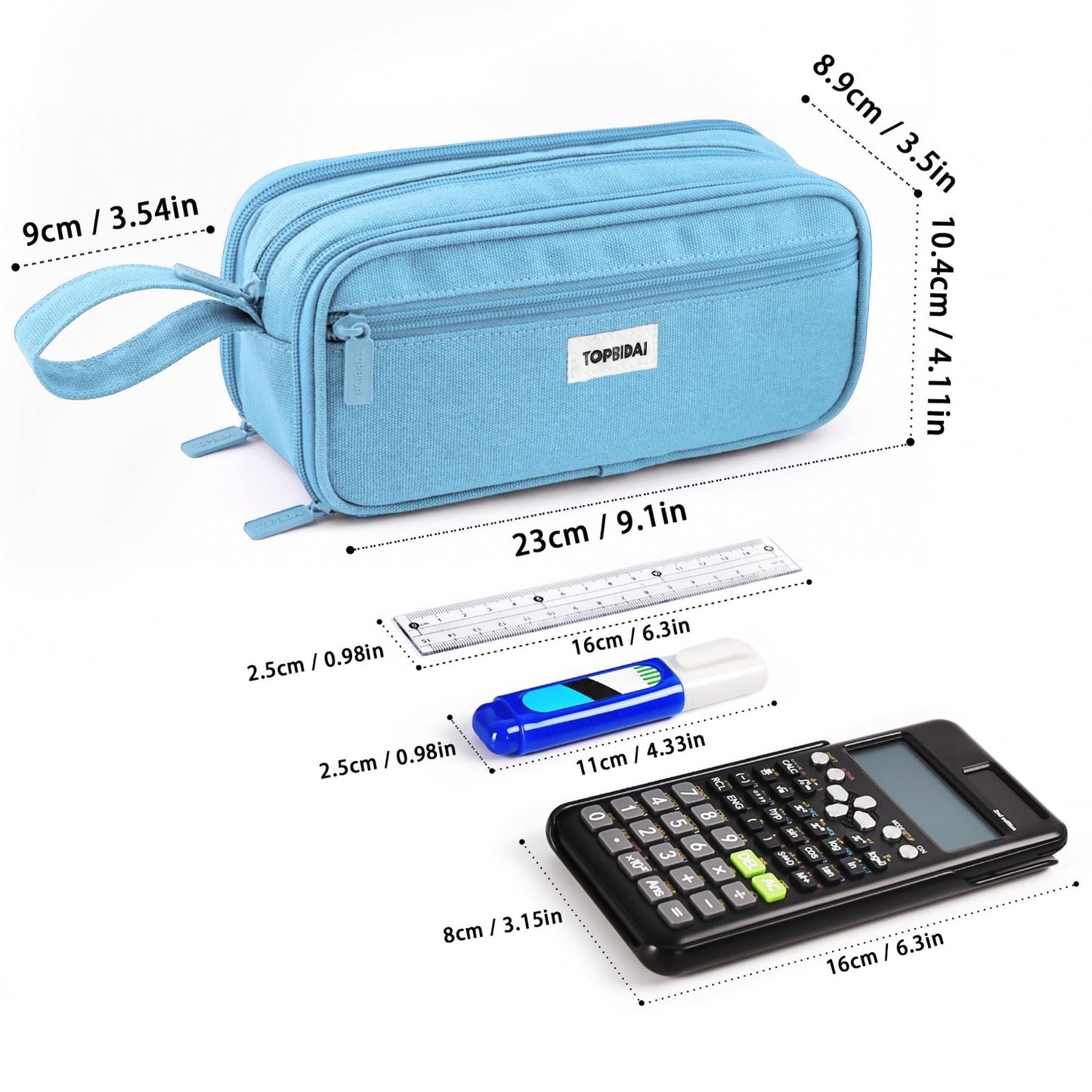 Large Pencil Case Pouch for School, Office, Art Supplies   Unisex Organizer5