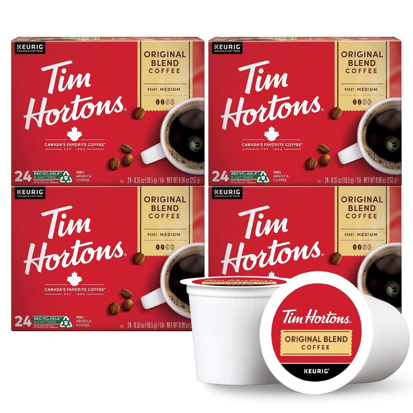 Medium Roast Coffee K Cup Pods, 96ct Single Serve Compatible with Keurig1
