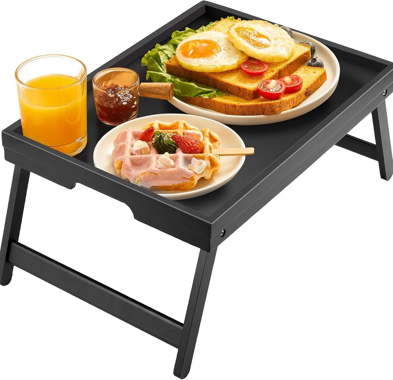 Optimized eBay Title:  "Foldable Bamboo Bed Tray Table - Versatile Breakfast &1