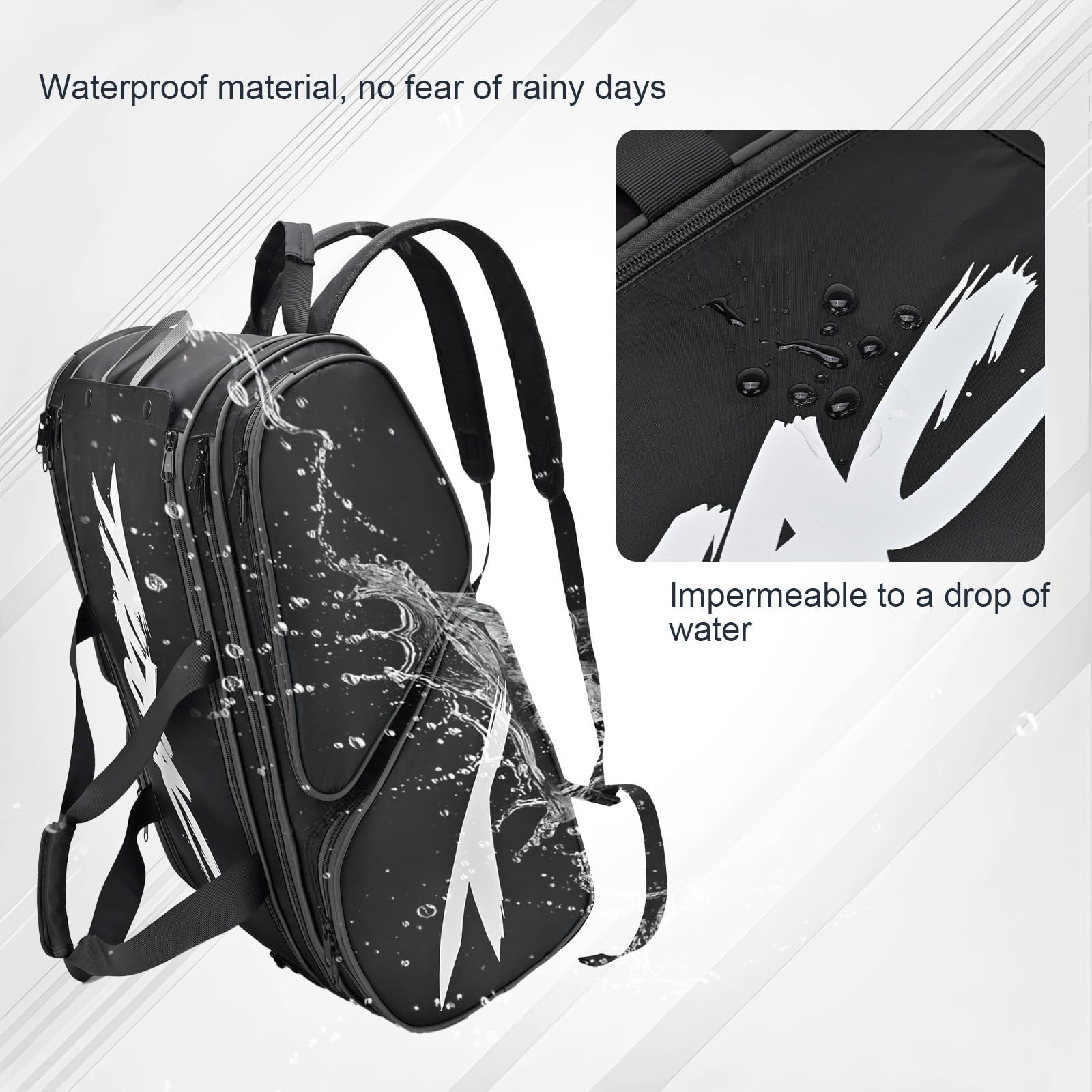 Optimized eBay Title:  "Large Pickleball Paddle Bag for 4 Paddles - Extra Pocke4