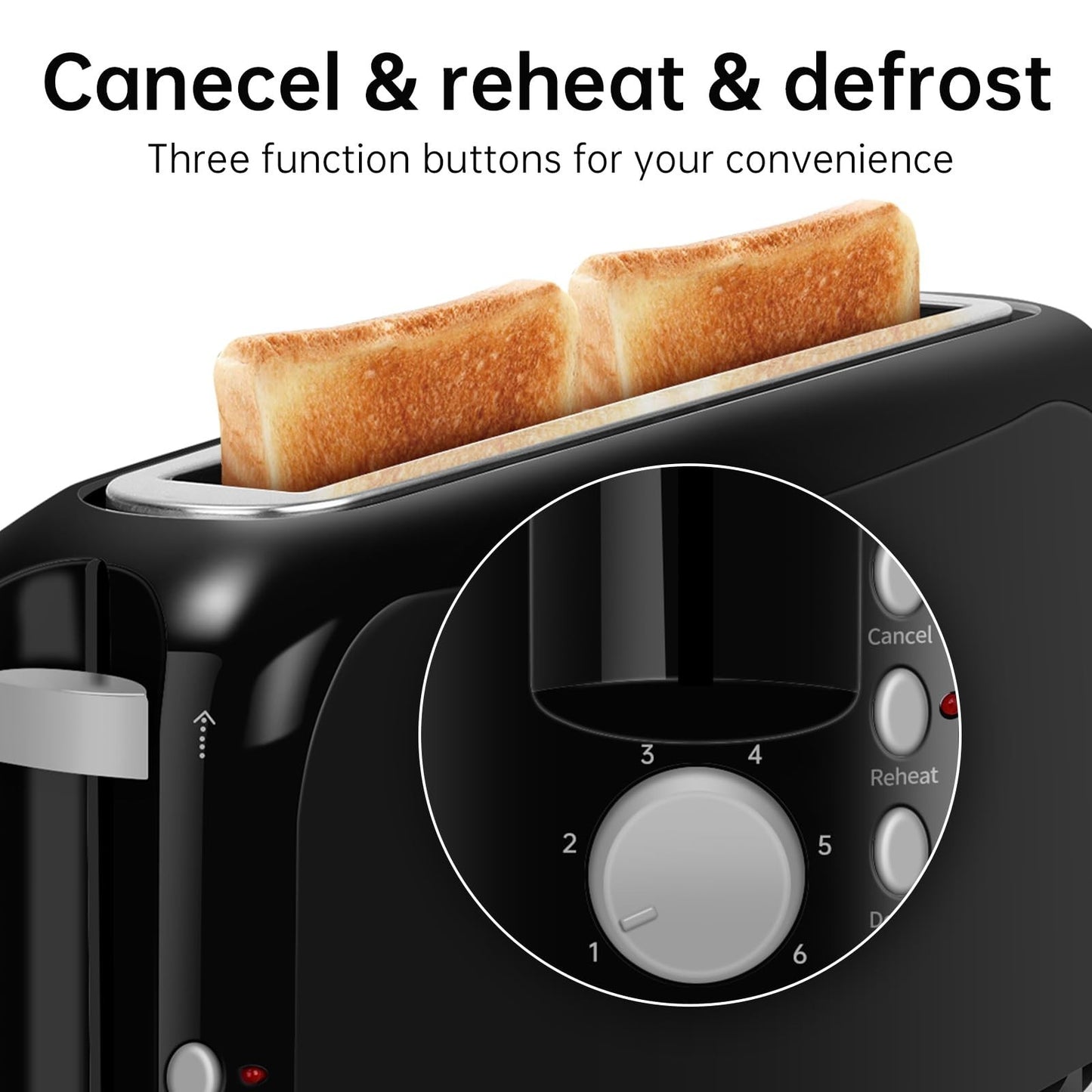 Slim 2-Slice Toaster with Long Slot for Bagels & Artisan Bread, 6 Shade Settings5