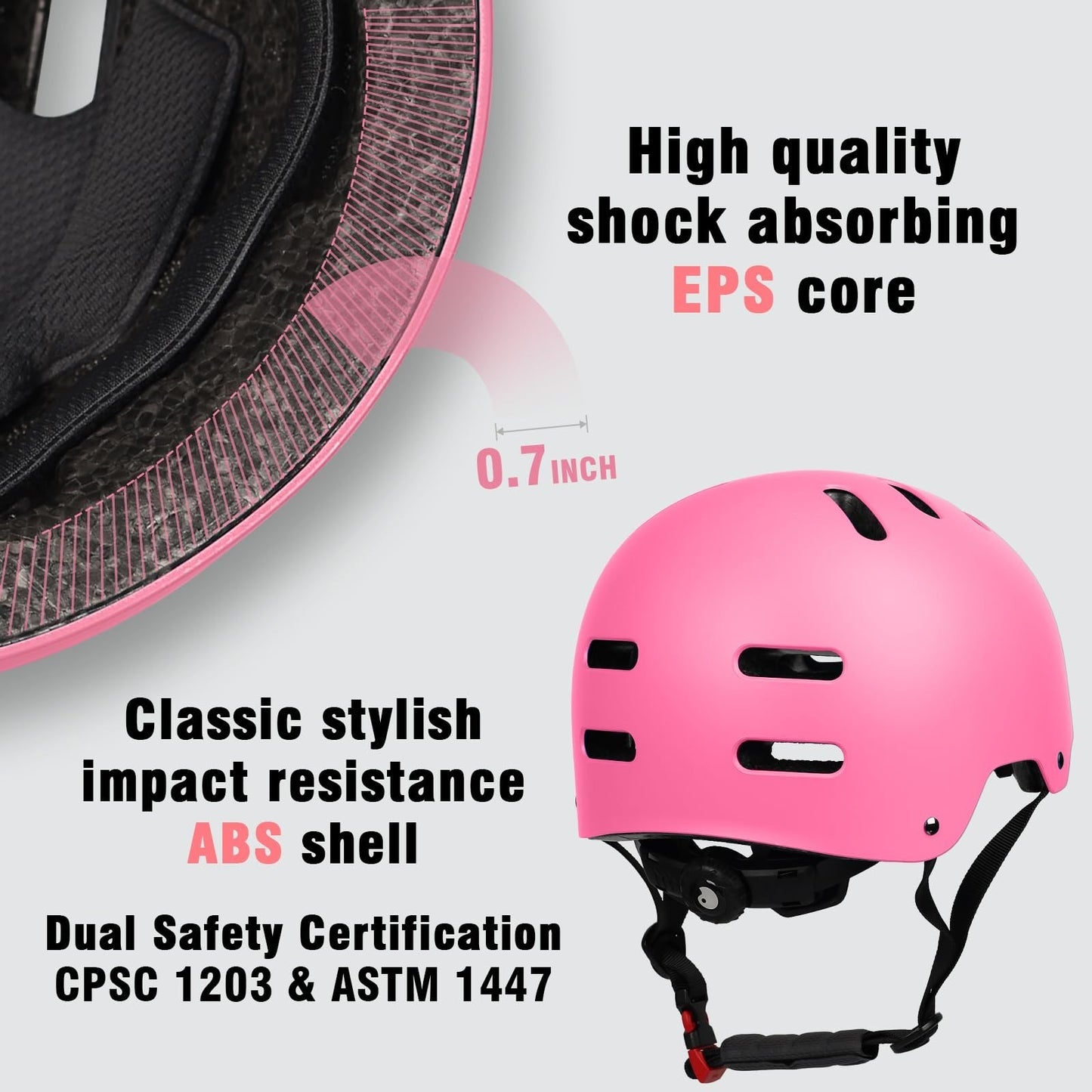 Multi-Sport Helmet for Skateboard, Bike, Scooter - Adjustable, Lightweight, Vent2