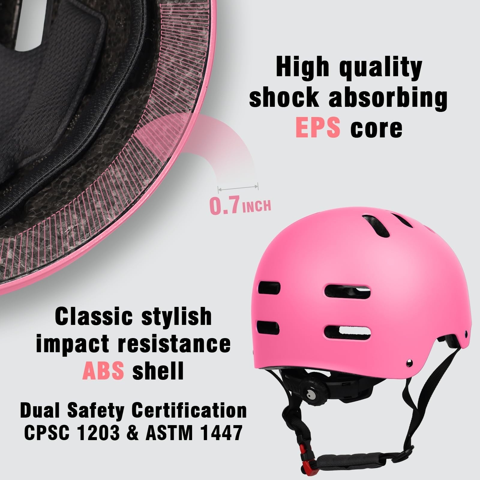 Multi-Sport Helmet for Skateboard, Bike, Scooter - Adjustable, Lightweight, Vent2