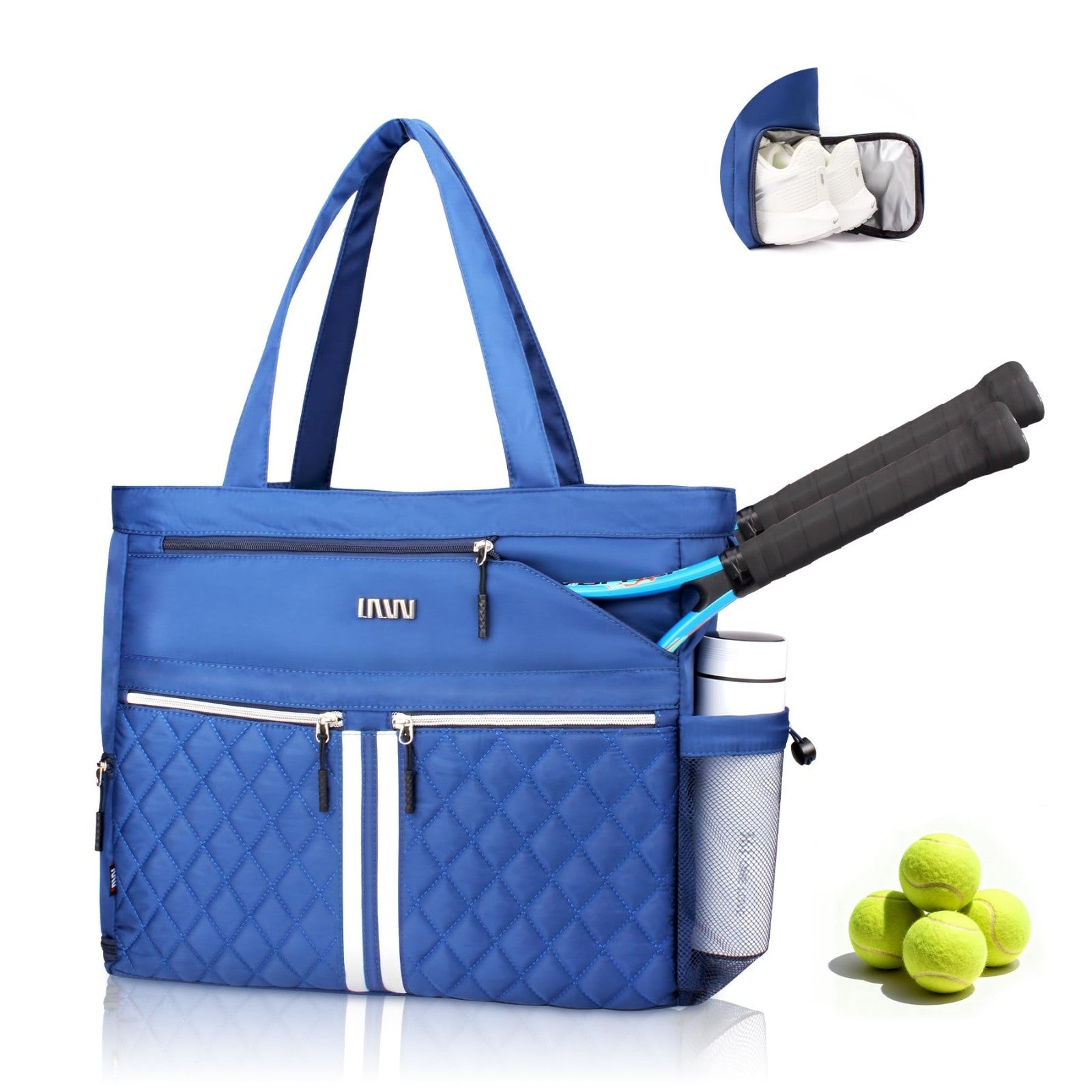 Tennis Bag for Women - Holds 2 Rackets, Ventilated Shoe Compartment, Gym & Pickl1