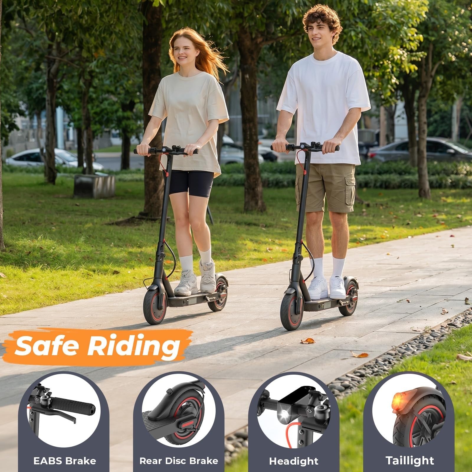 High-Power Electric Scooter for Adults & Teens, 1200W/1000W/500W Motor, 10"/8.5"7