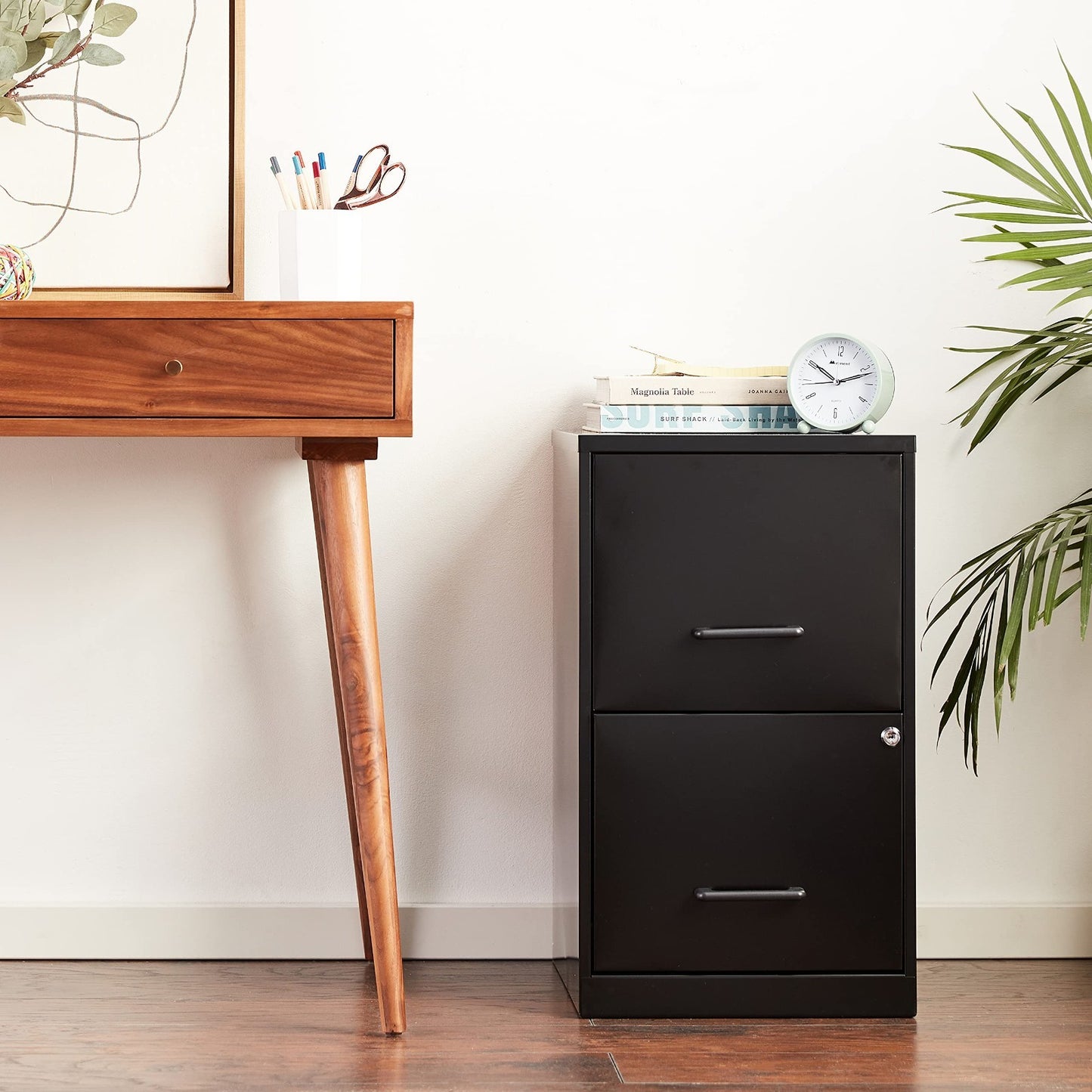 2 Drawer Locking Filing Cabinet   Pre Assembled Steel, Space Saving Design for H2