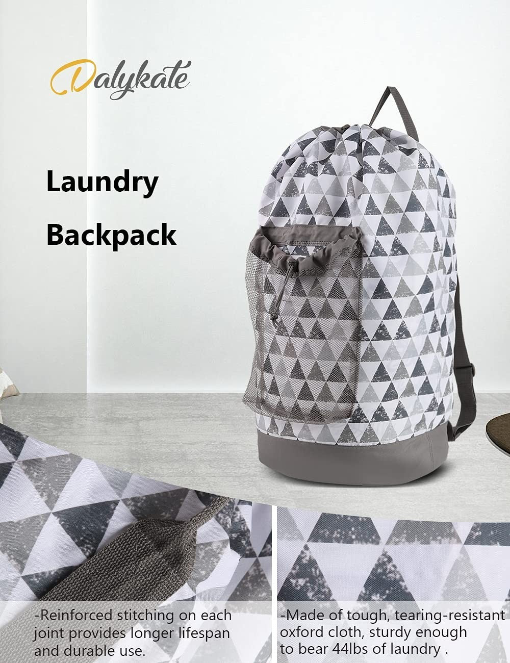 Optimized eBay Title:  "Durable Laundry Backpack with Shoulder Straps & Mesh Po5