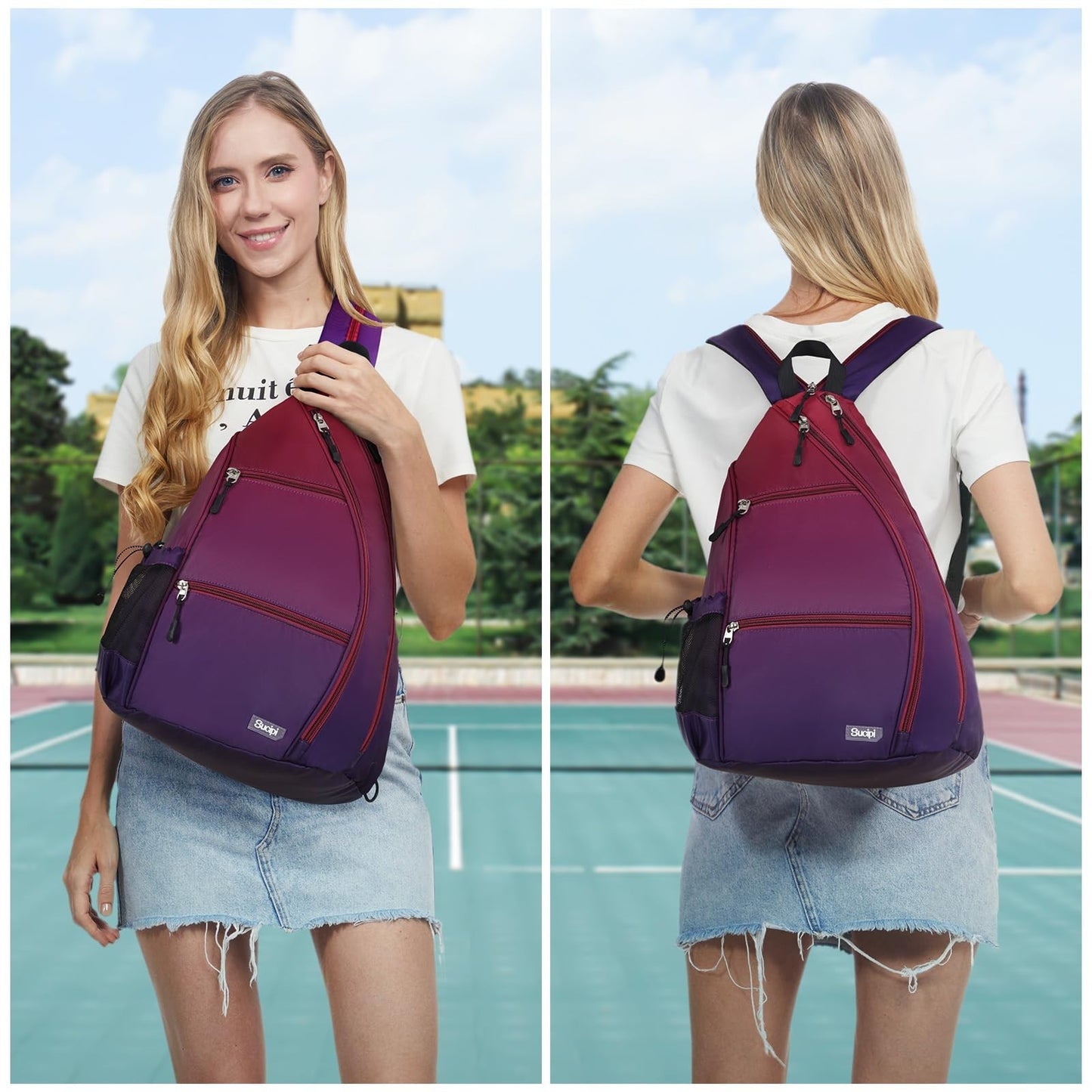 Adjustable Pickleball Backpack with Fence Hook, Large Capacity & Safety Pocket5