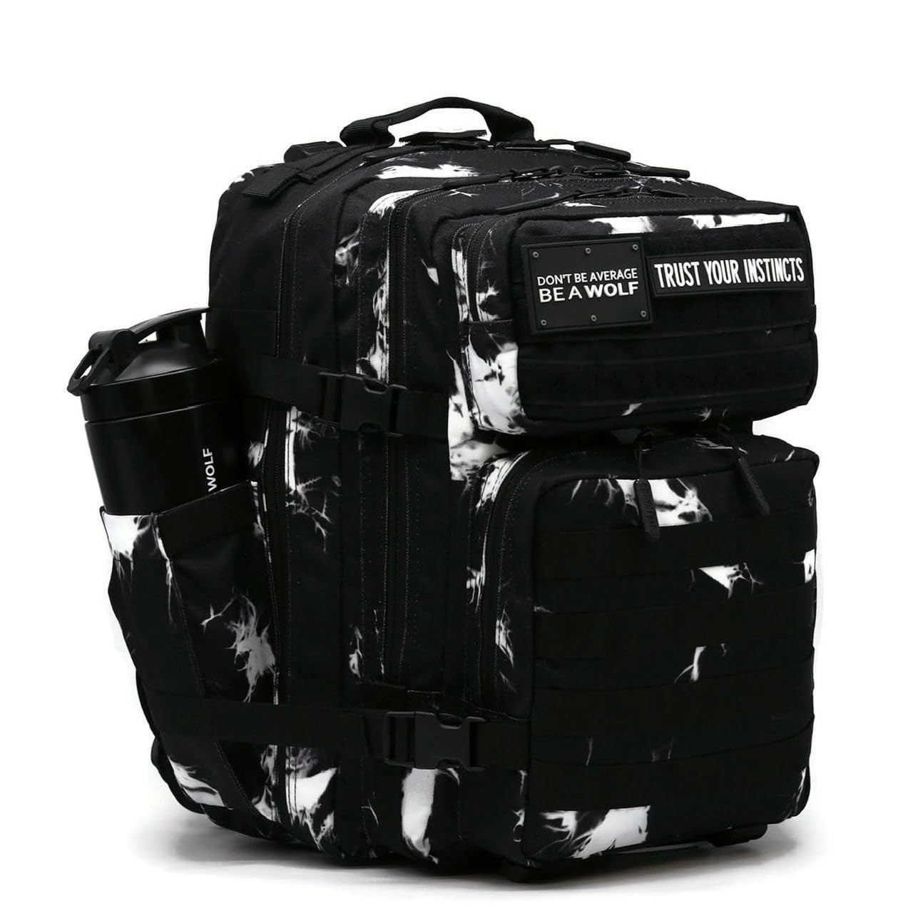 Durable 35L Waterproof Gym Backpack   1000D Oxford, MOLLE Webbing, Laptop Pocket4