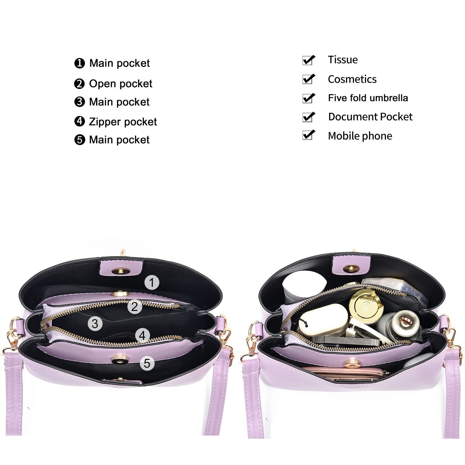 Stylish Lightweight Crossbody Bag for Women & Teens - Fashionable Handbag Purse5