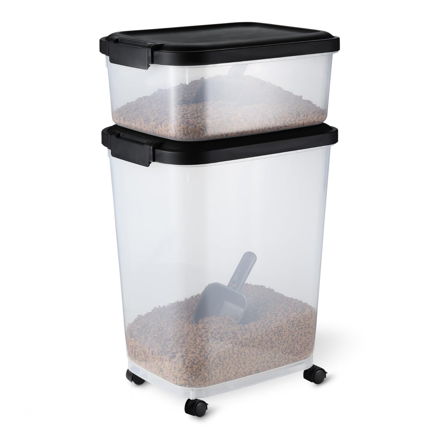 Pet Food Storage Container Set - 30lbs & 10lbs with Scoop for Dogs & Cats1