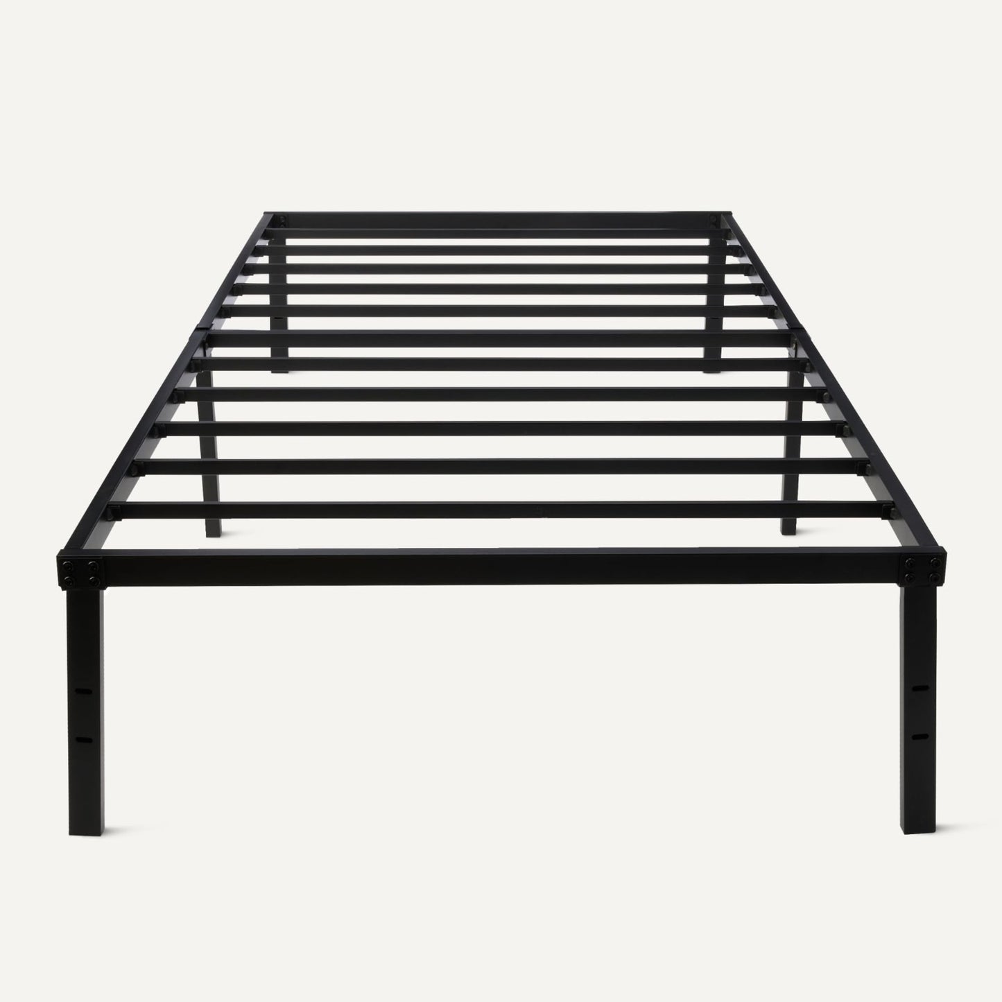 Sturdy Twin Metal Bed Frame   Non Foldable Platform, Easy Assembly, 39"x75", Bla4