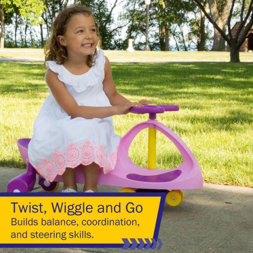 Wiggle Car Ride-On Toy for Kids 3+, Pink, Fun Indoor/Outdoor Activity Vehicle5