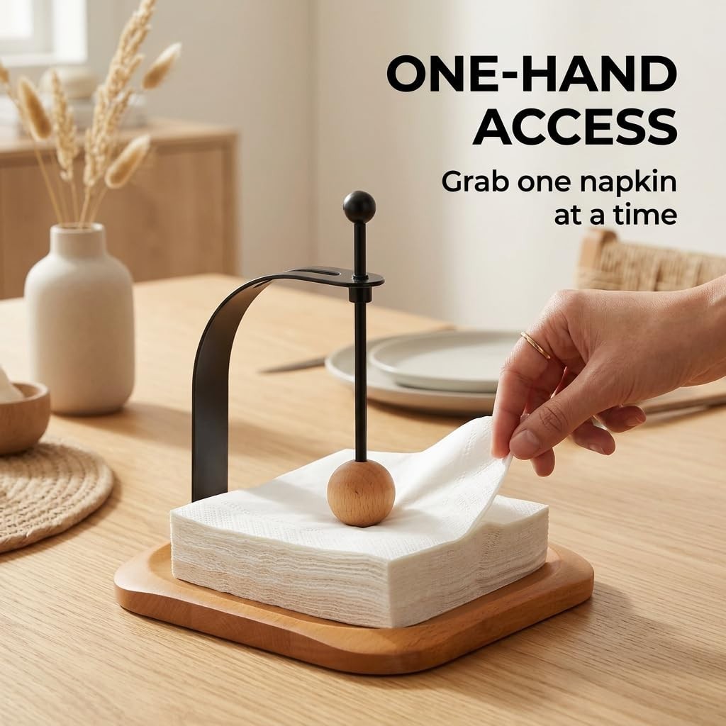 Here’s an optimized eBay title for the product:"Wooden Napkin Holder for Table2