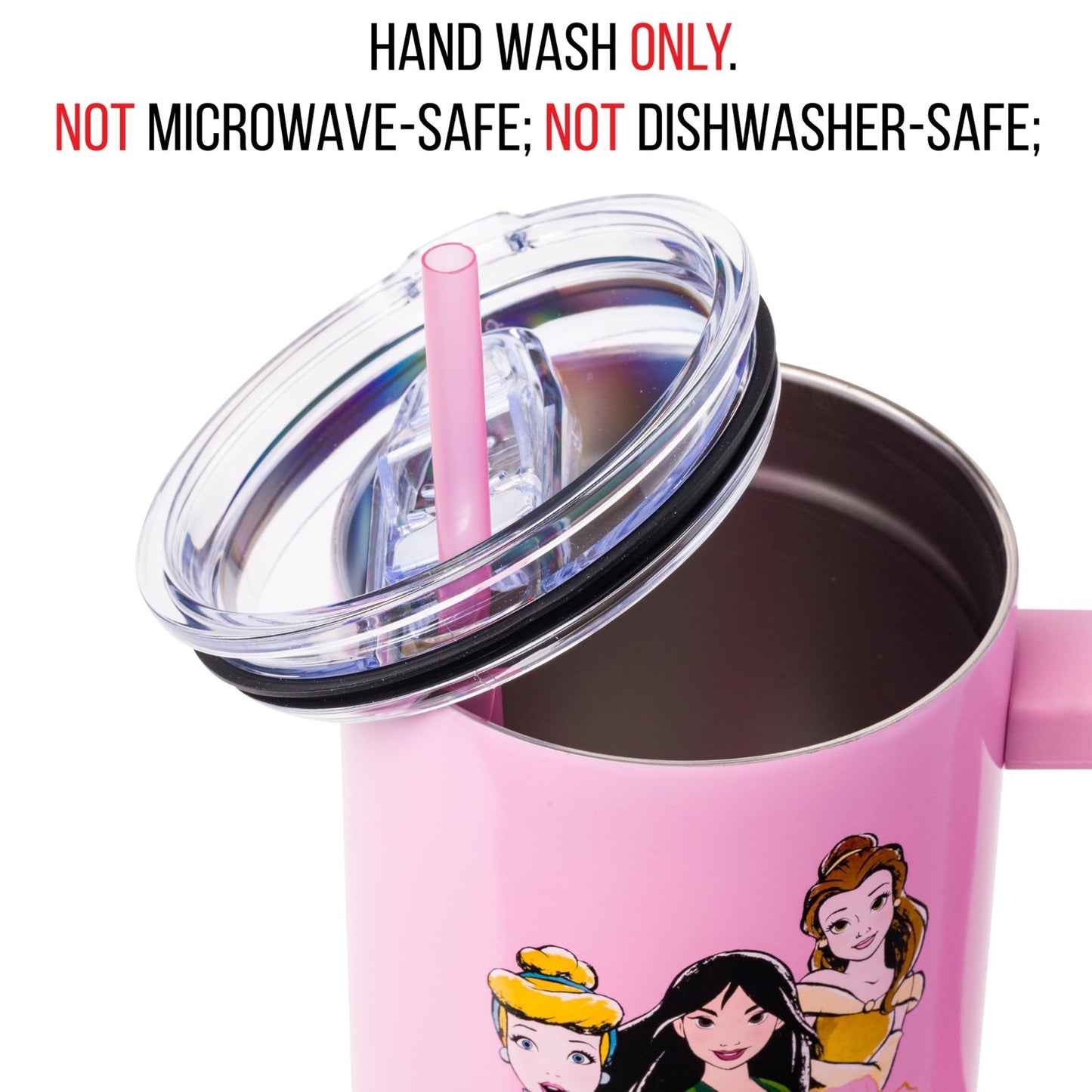 Disney Princess Stainless Steel Tumbler   40oz Double Wall, Fits Cup Holder, Str4