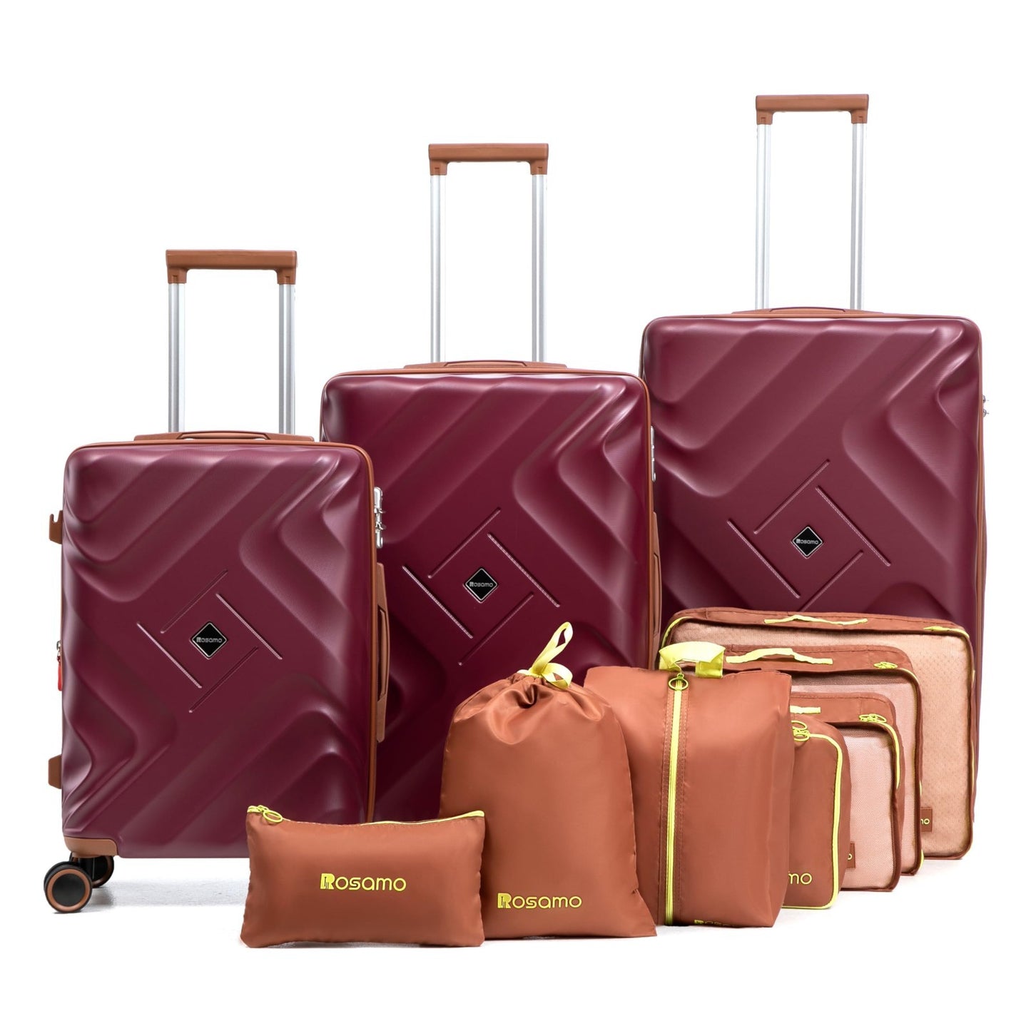 10-Piece Expandable Luggage Set, Airline Approved Carry-On, Hard Shell Suitcases1