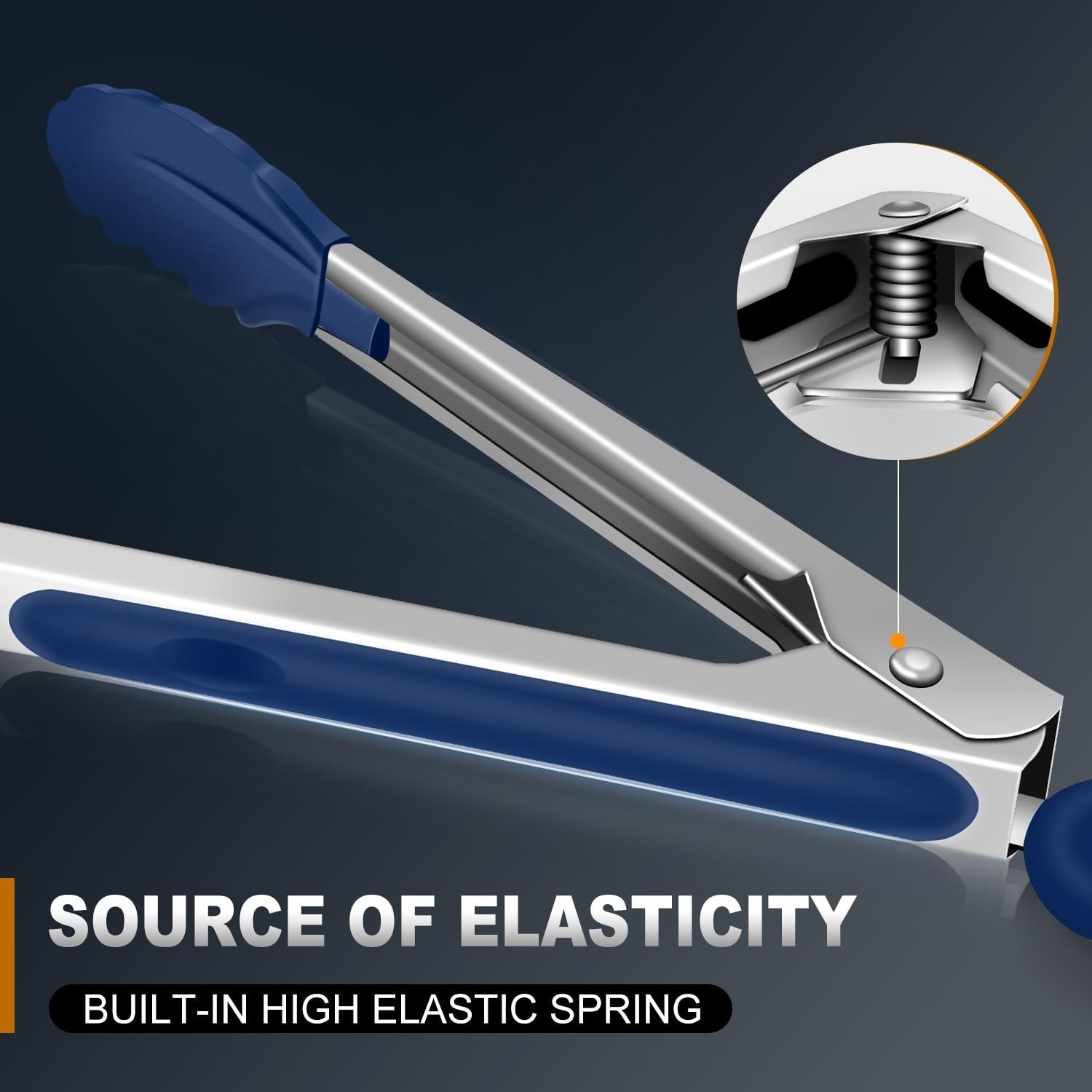 Heat Resistant Silicone Tongs   7", 9", 12" Kitchen Cooking Tools, Locking Metal4