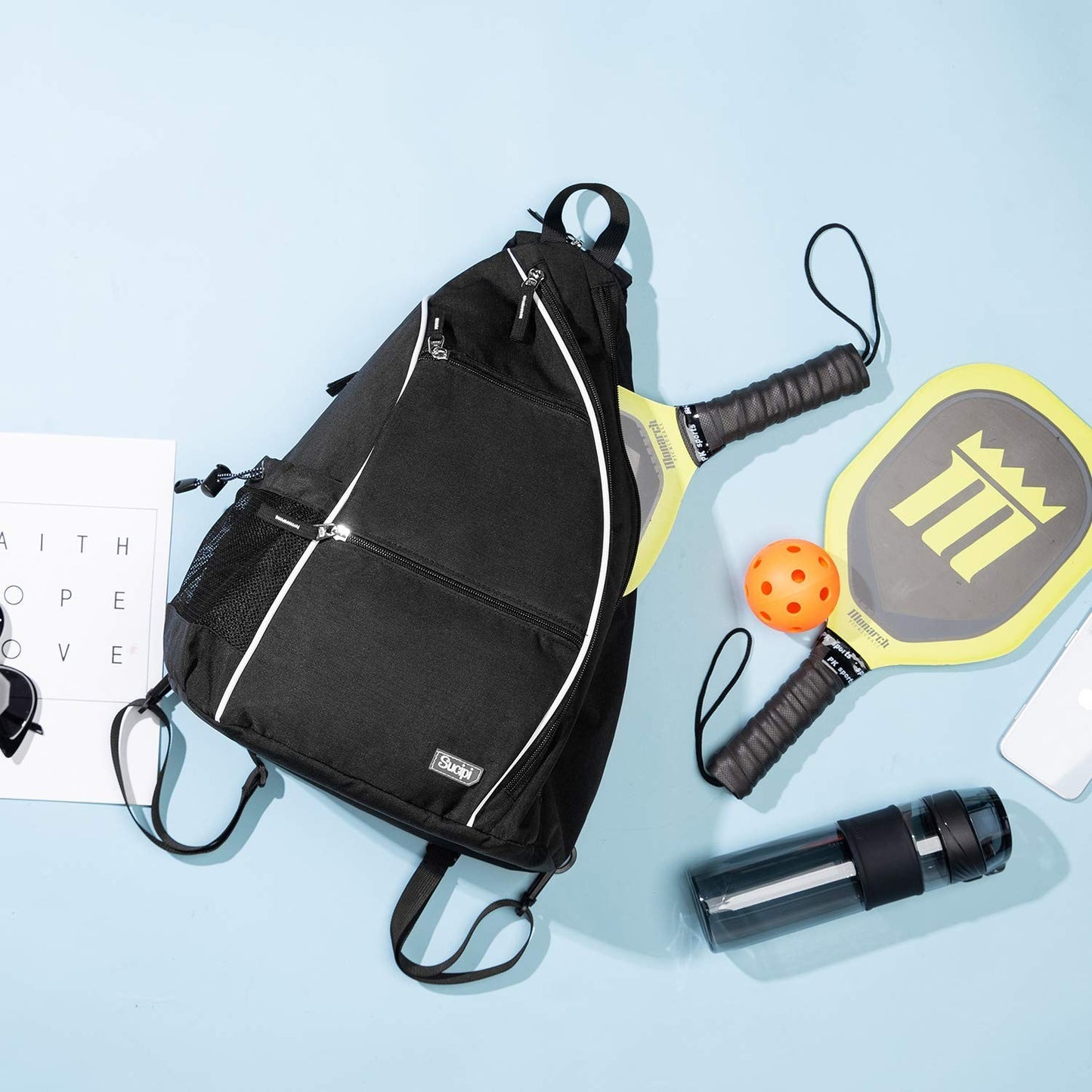 Adjustable Pickleball Backpack with Fence Hook, Large Capacity & Safety Pocket6