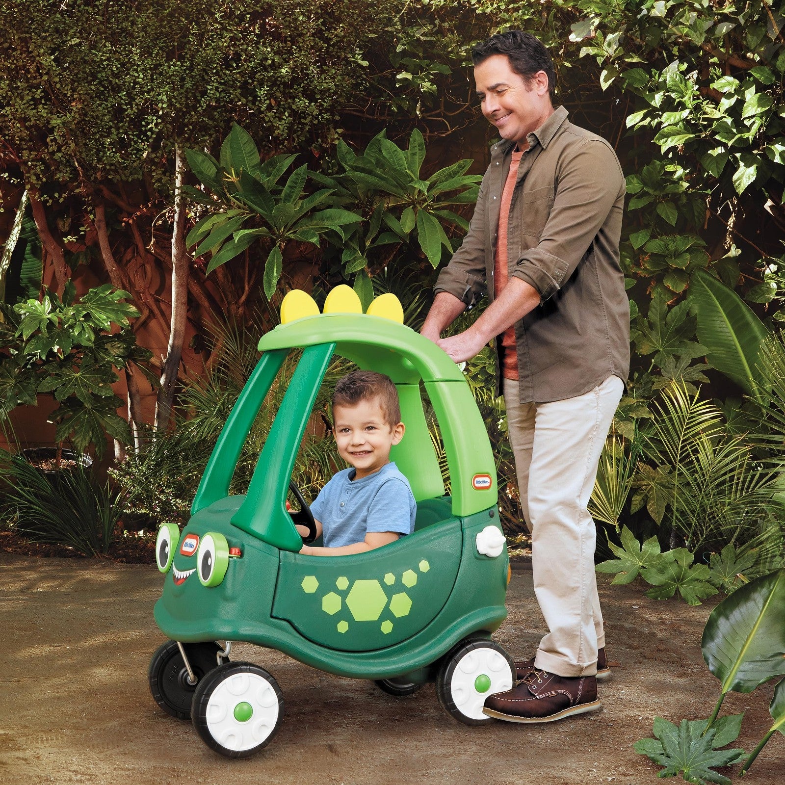 Cozy Coupe Dinosaur Ride-On Toy - Large Green Car for Kids, Outdoor Fun7