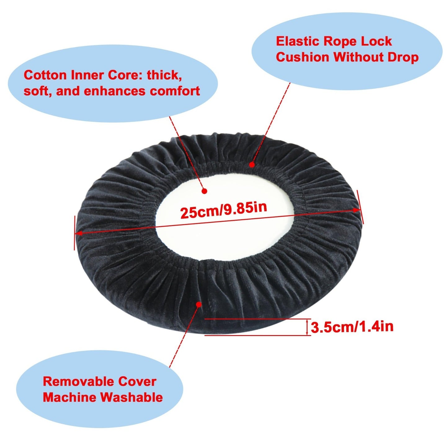 Portable Collapsible Stool with Thick Cushion - Heavy Duty 1000lbs Capacity for5