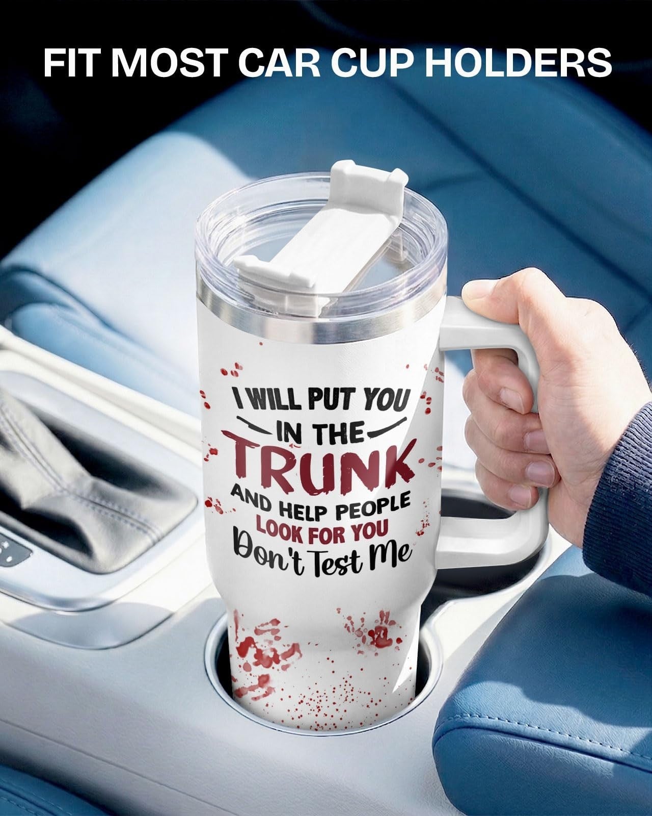 34oz Insulated Stainless Steel Tumbler   Funny Horror Gothic Roses Travel Mug5