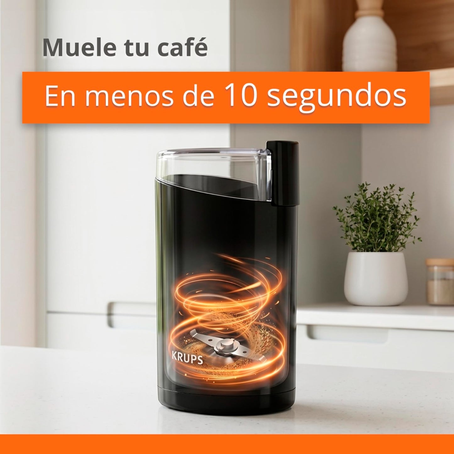 Electric Coffee Grinder, 3 oz Capacity, 200W Motor, Stainless Steel Blades, Spic5