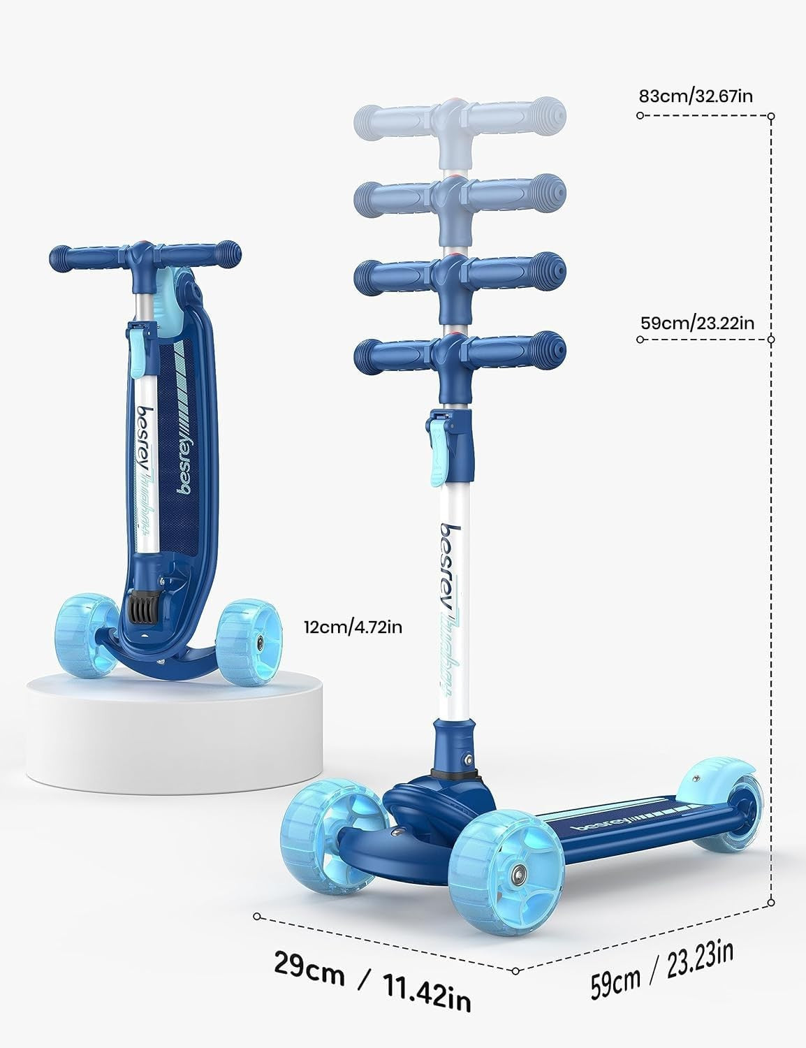 3-Wheel Kids Scooter Ages 3-10, Adjustable Height, Safe & Sturdy Design6