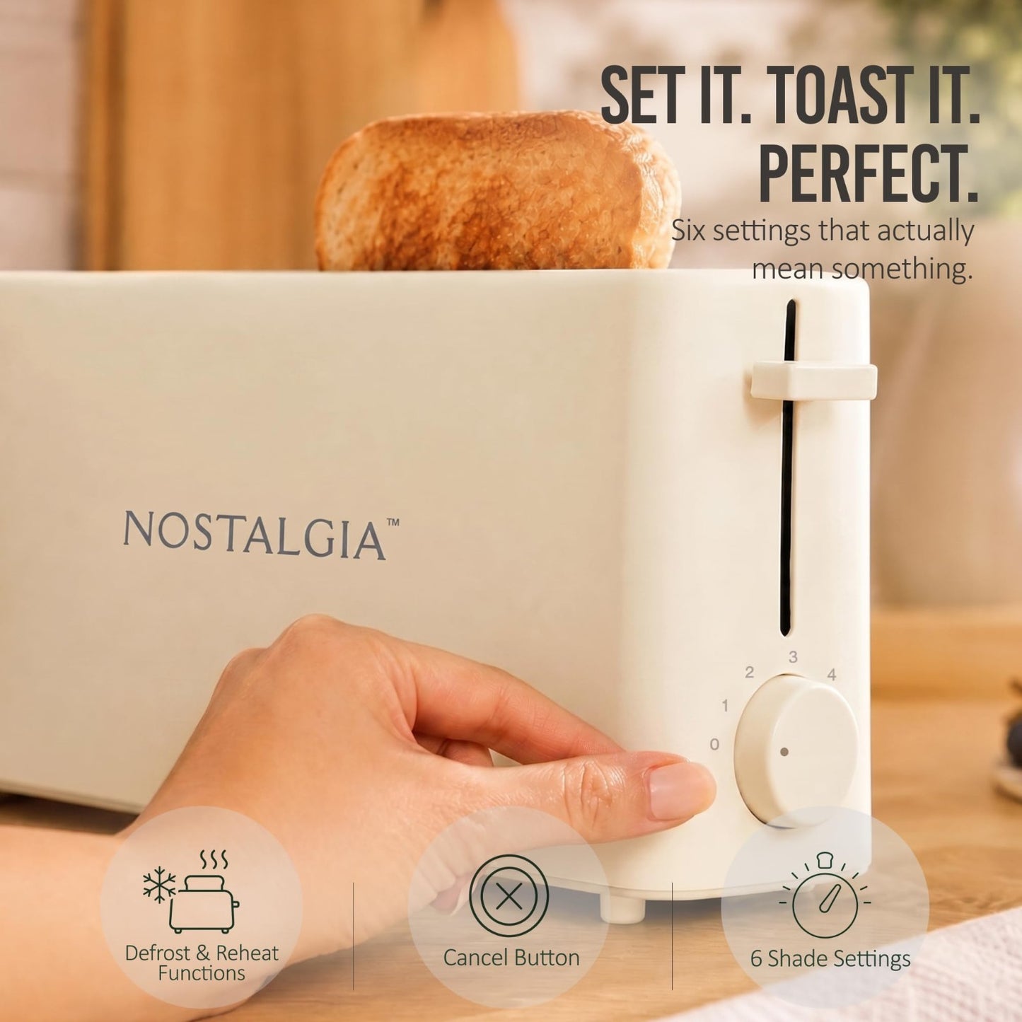 Slim 2 Slice Toaster with Wide Slot – Adjustable Browning Dial & Drop down Crumb5