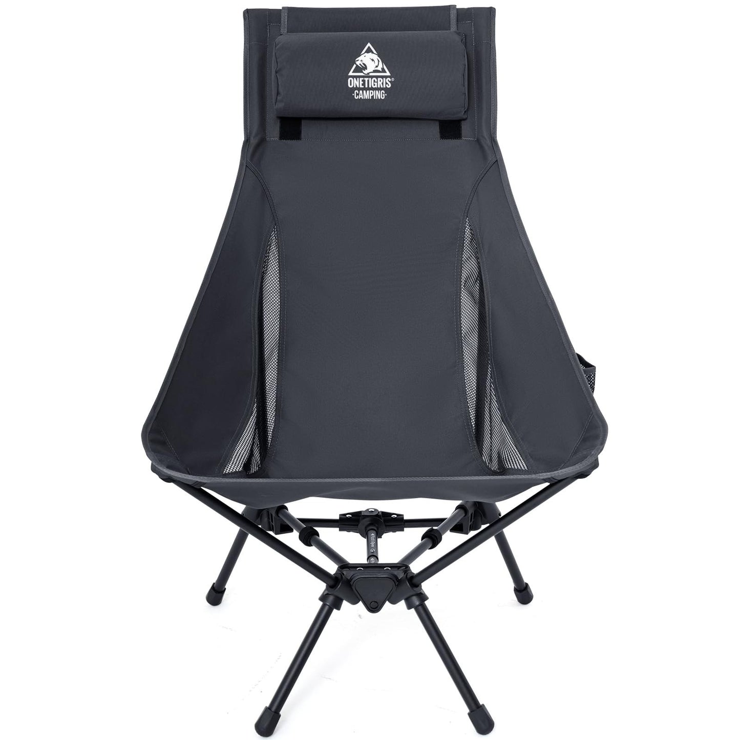 High Back Camping Chair with Pillow, Comfortable Widened Folding Seat for Outdoo5